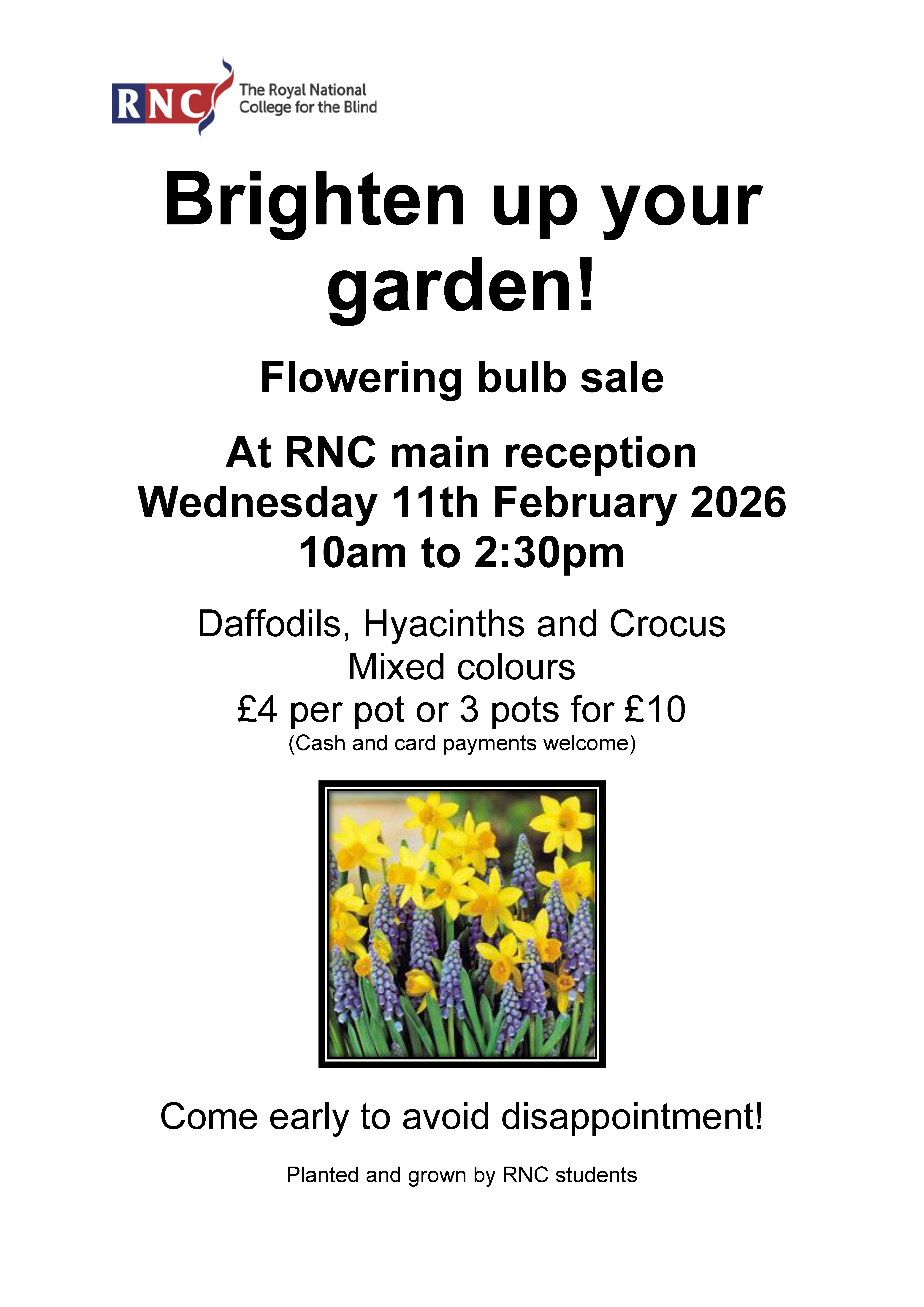 A poster with details of the event