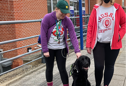 Picture of Alice with Billy her guide dog.