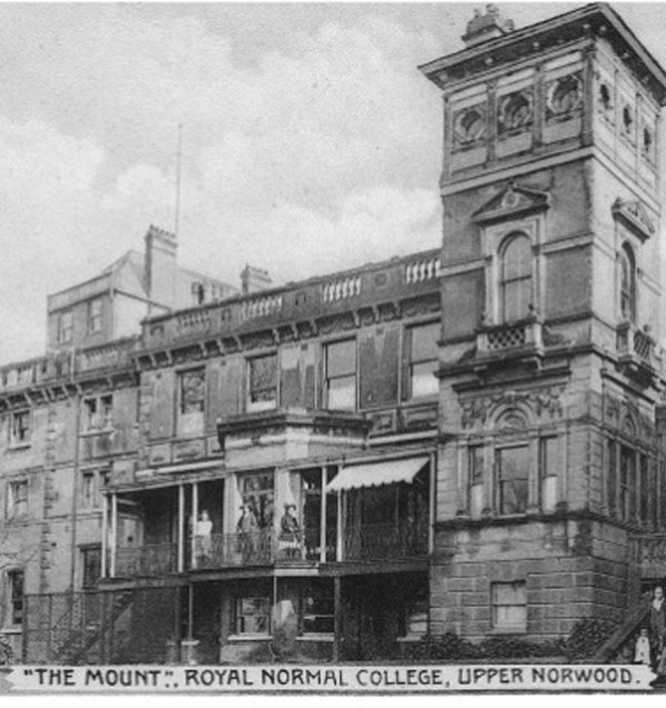 Old black and white photograph of the Upper Norwood building