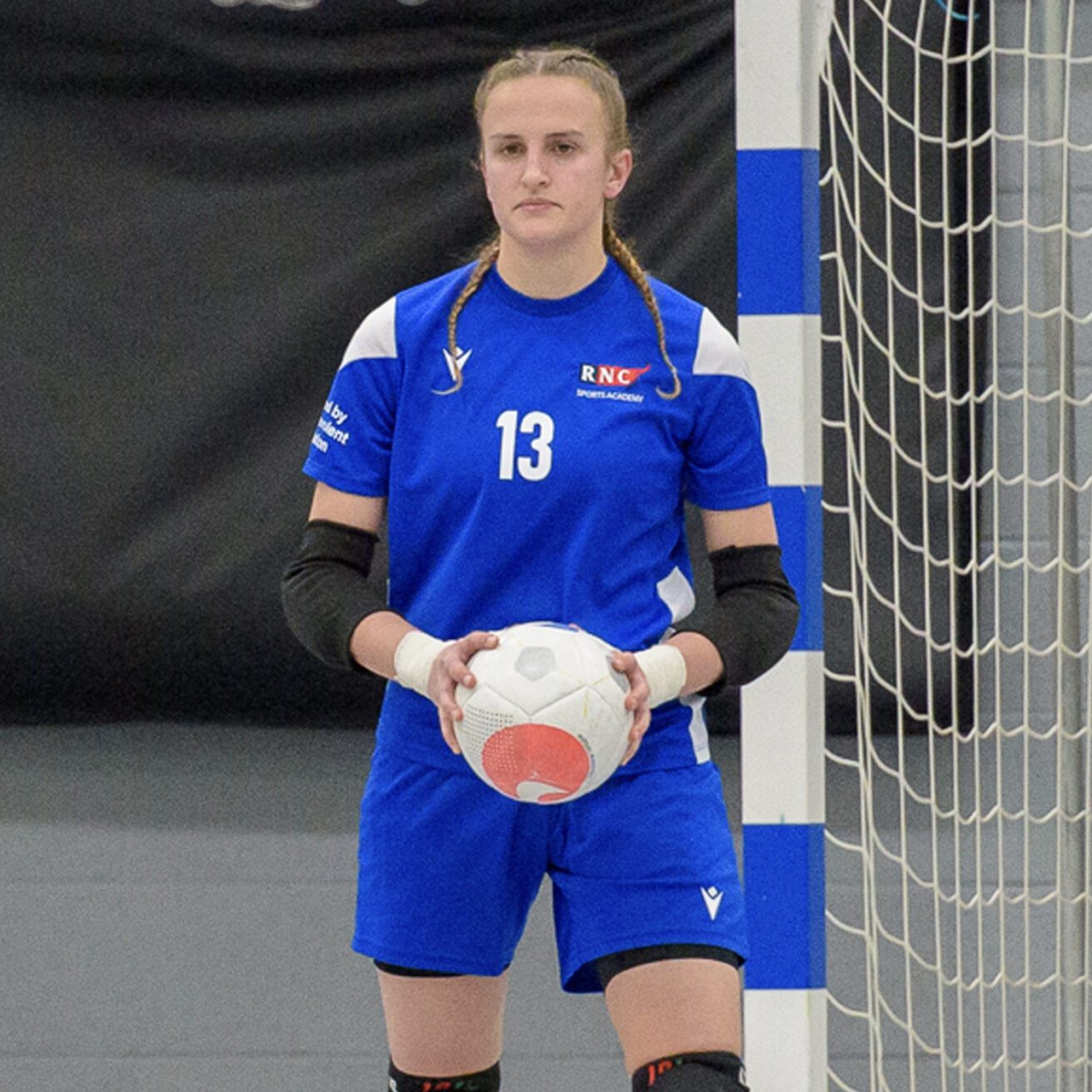 Photo of Katie playing blind football