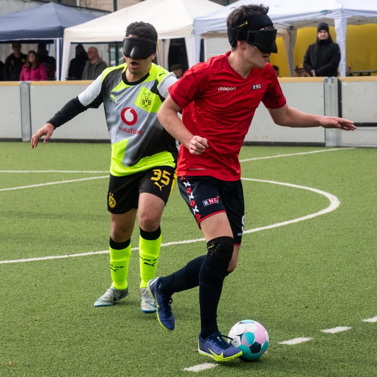 RNC player Olly on the ball