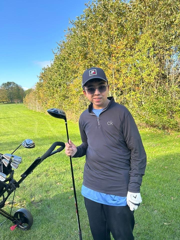 Emilio on the golf course