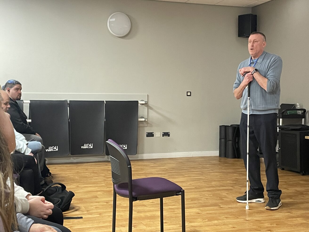 Barry Lane addressing the audience