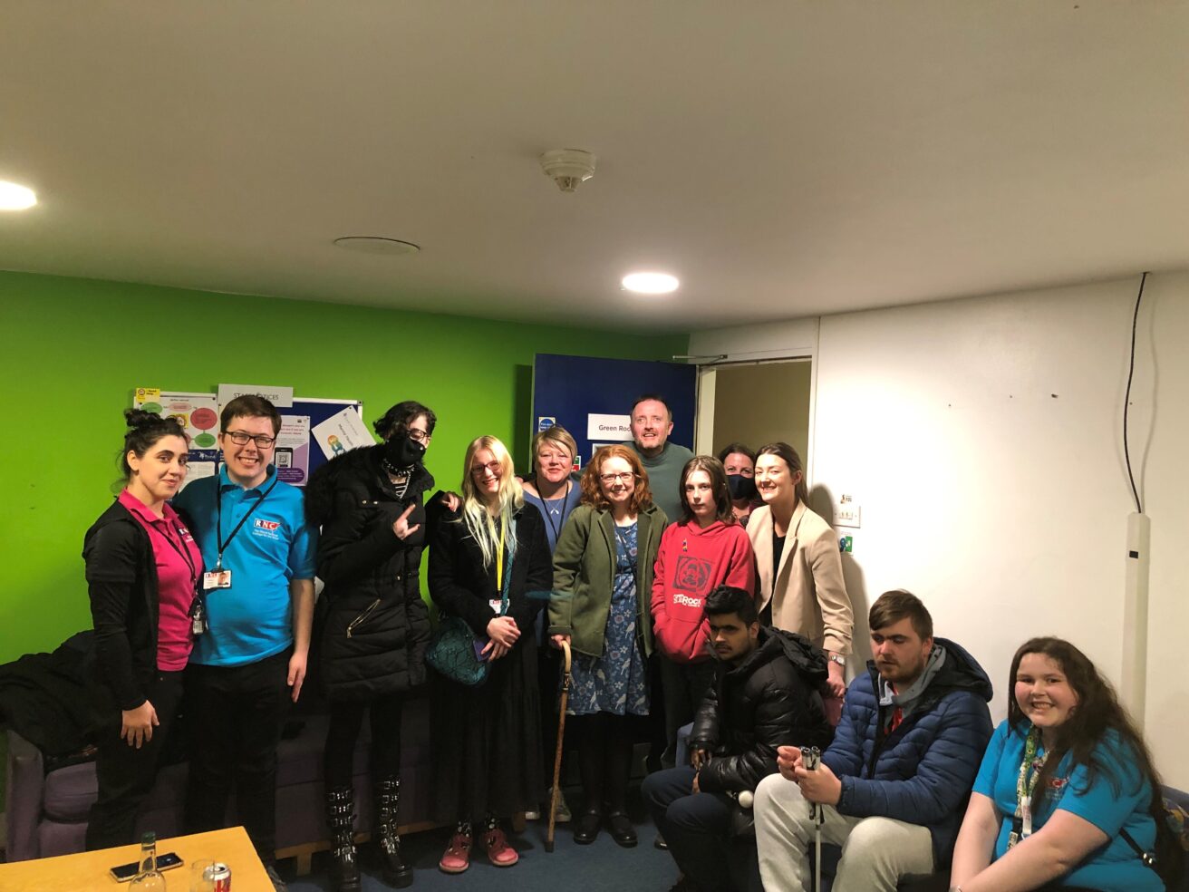 The picture below shows the group of staff and students who met with Chris after the show.