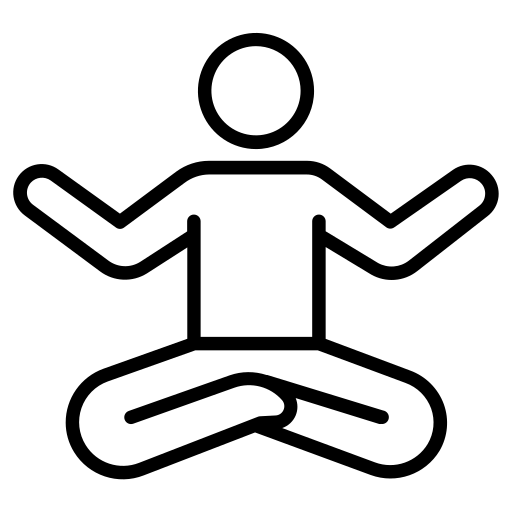 a graphic of a person in a yoga pose